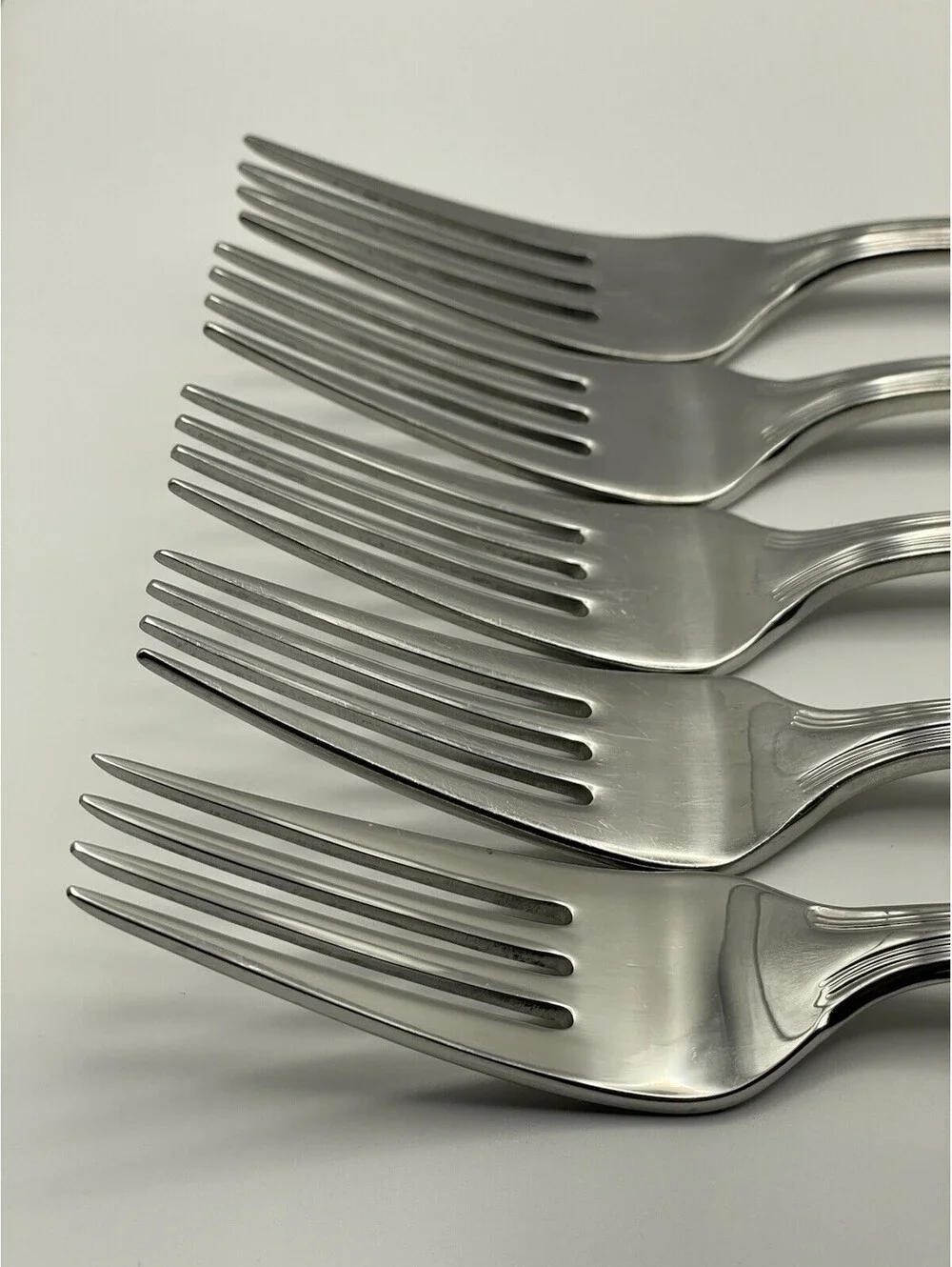 (5) Lenox ARCHWAY 18/10 Stainless China Dinner Fork Lot ~ 8 3/8”